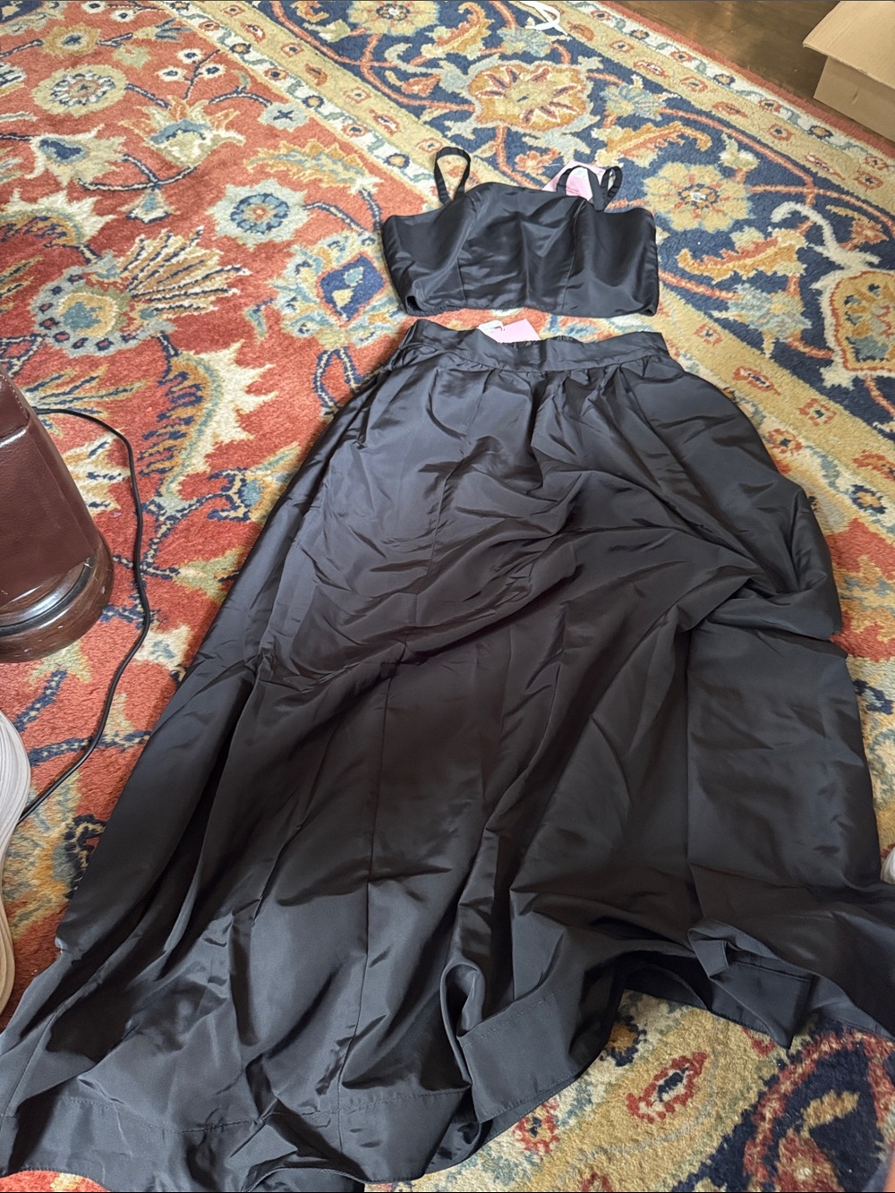 Black Two-Piece Maxi Skirt Set - old navy